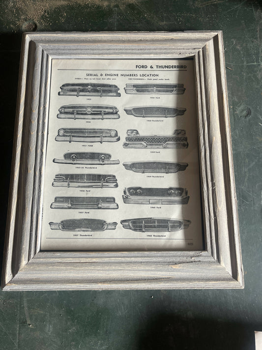 frame with vintage ford book page