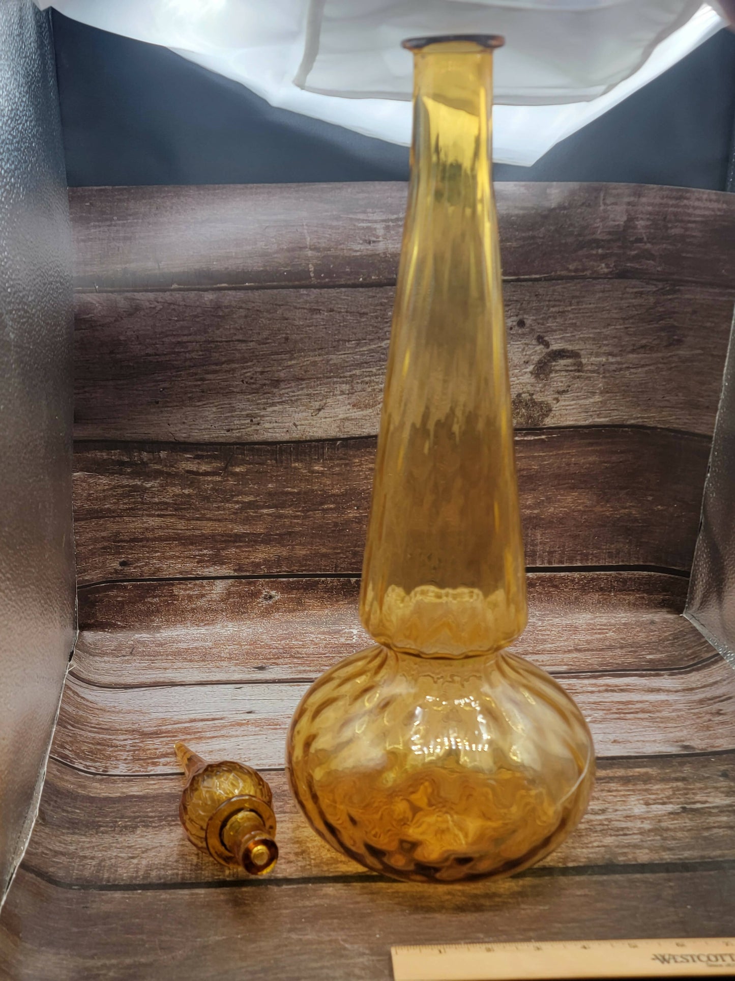 Large amber Empoli decanter