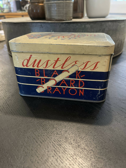 Vintage chalk tin
