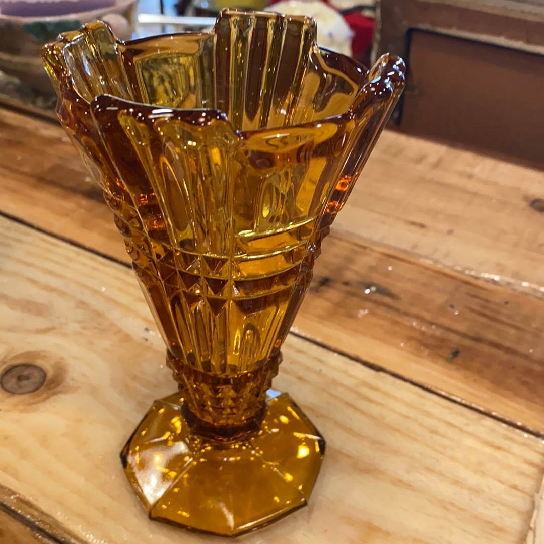 Art Deco Amber Glass