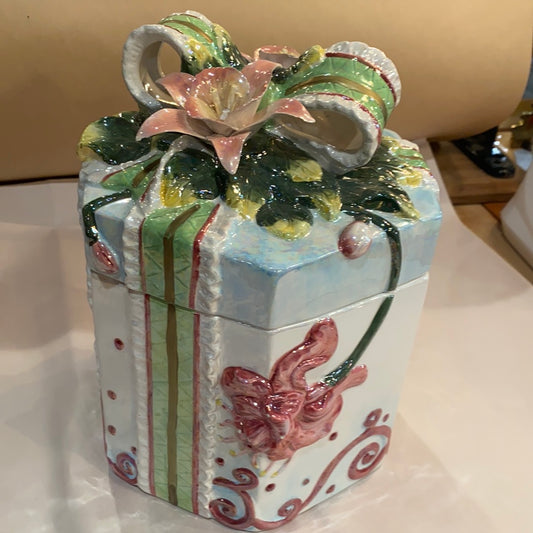Floral Gift Cookie Jar