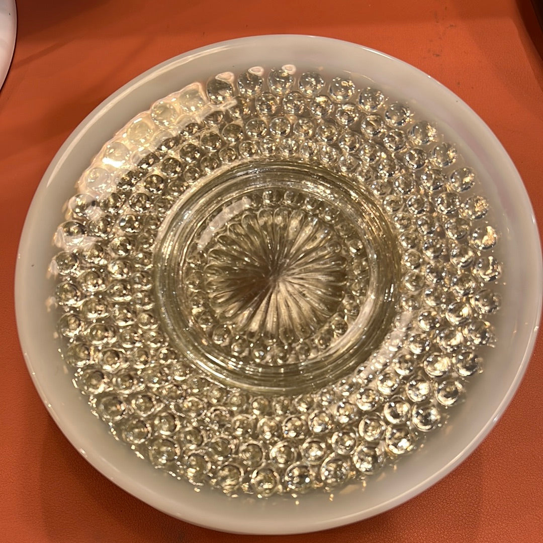 40’s Opalescent Hobnail Charger Plate