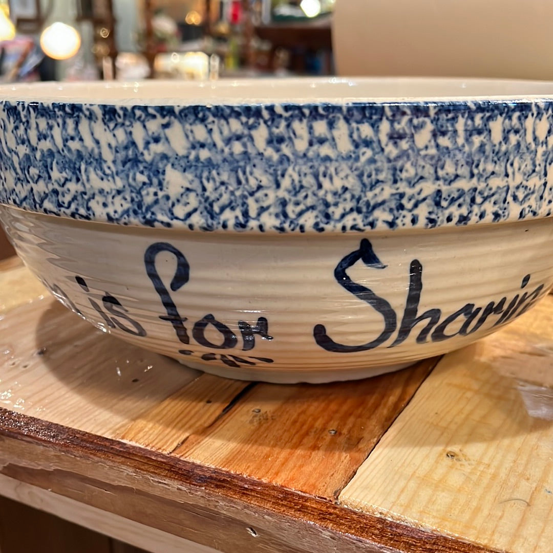 Salt Glazed Stoneware Popcorn Bowl