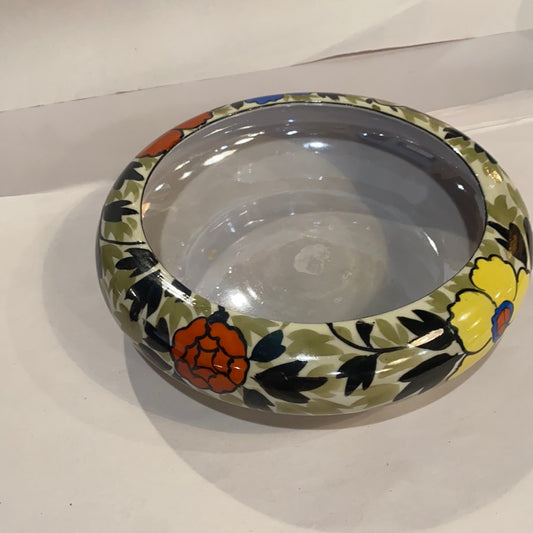 Hand Painted Wild Flowers Bowl