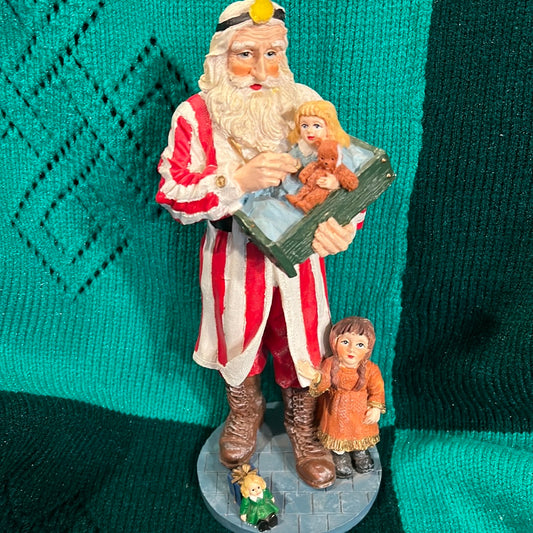 Vtg Resin Doctor Santa Figurine