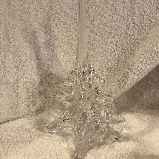 Vtg Crystal Art Glass Christmas Tree
