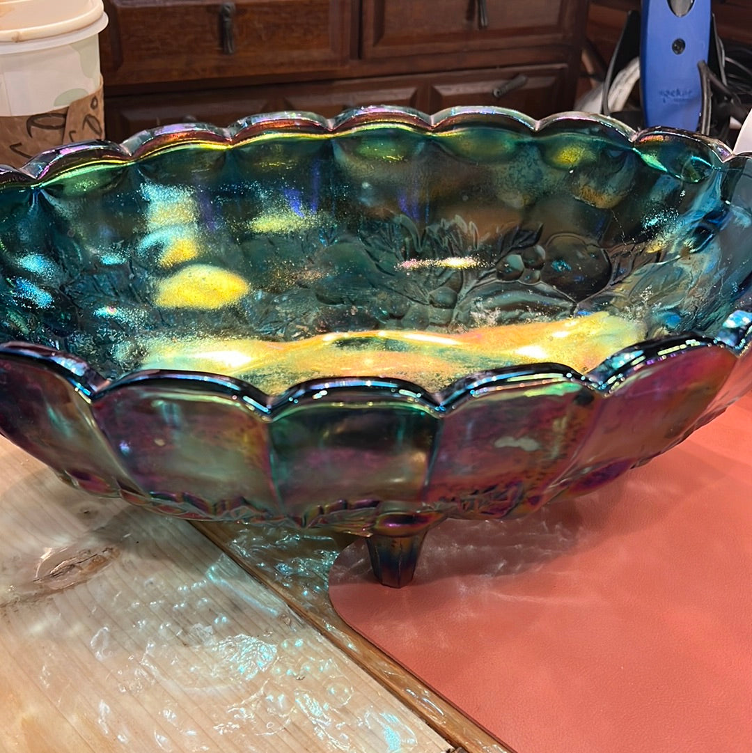 Indiana Carnival Glass Iridescent Bowl
