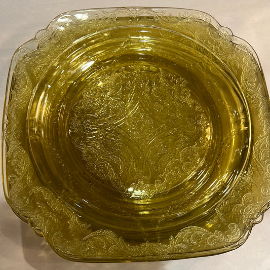 30’s Yellow Depression Glass Plate