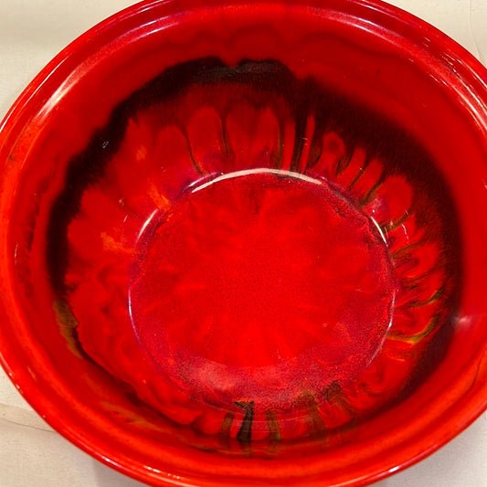 Red Drip Glaze Casserole Dish