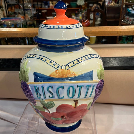 Large Vintage Biscotti Jar
