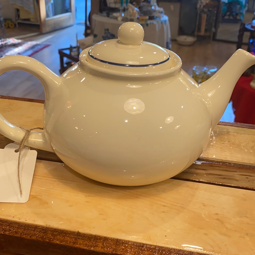 Blue and Beige Large Teapot