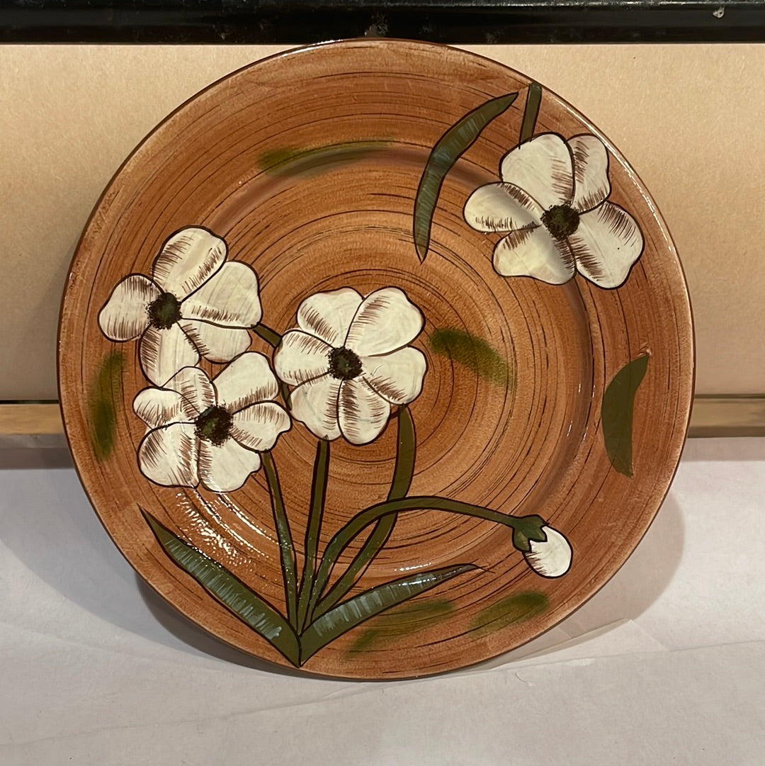 Hausenware Brown Floral Plate