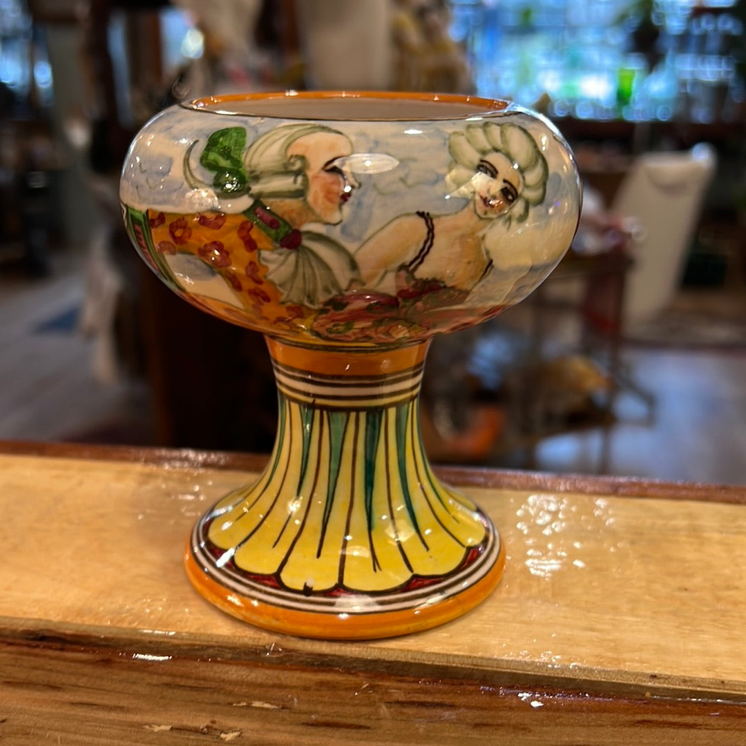 Italian Hand Painted Bud Vase