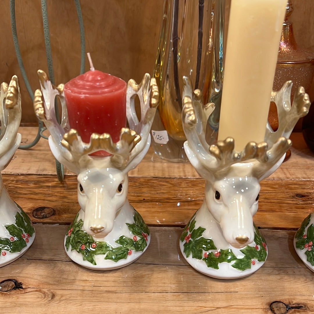 Fitz & Floyd Reindeer Candle Holder