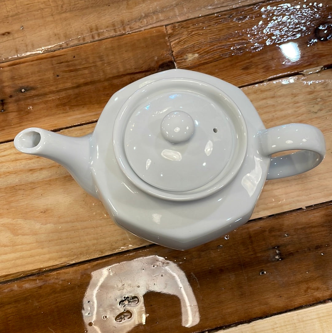 White Octagonal Teapot
