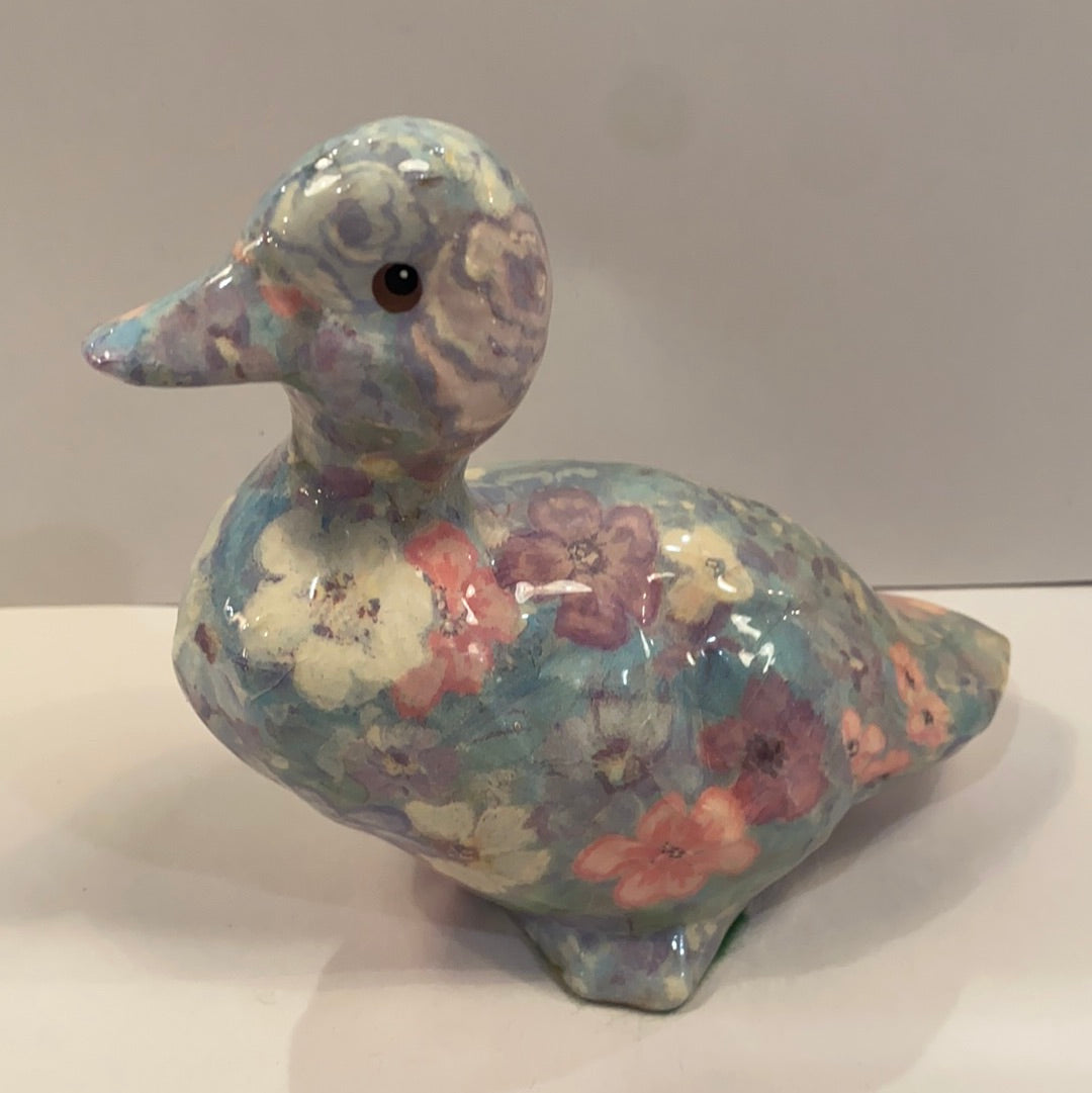 Decoupage Floral Duck