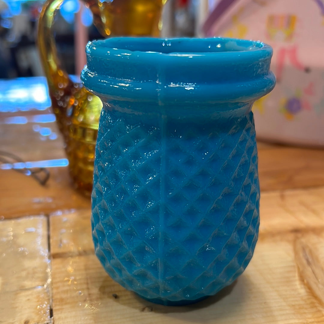Antique Victorian Fairy Glass Blue