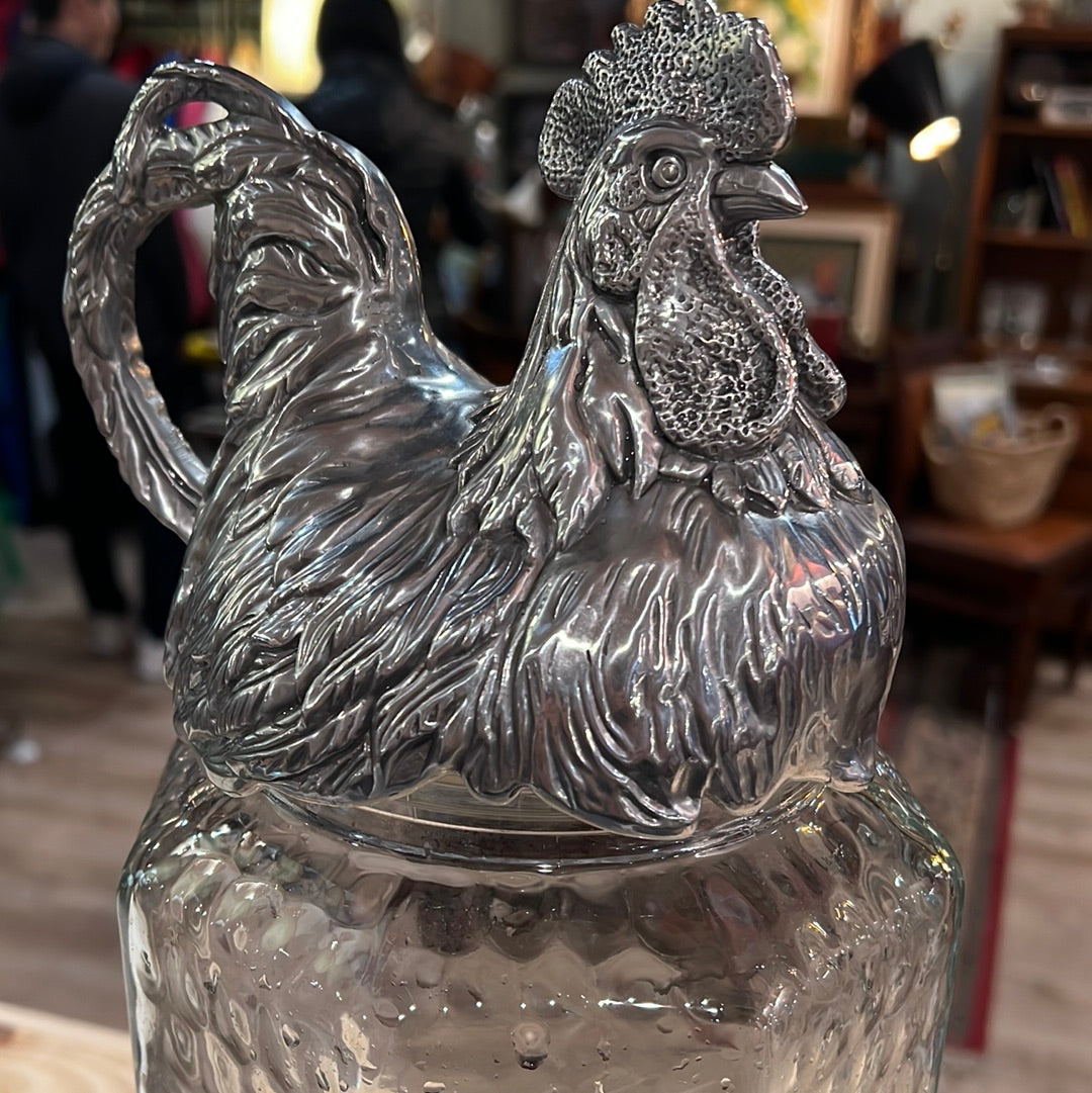 Arthur Court Aluminum Rooster Canister