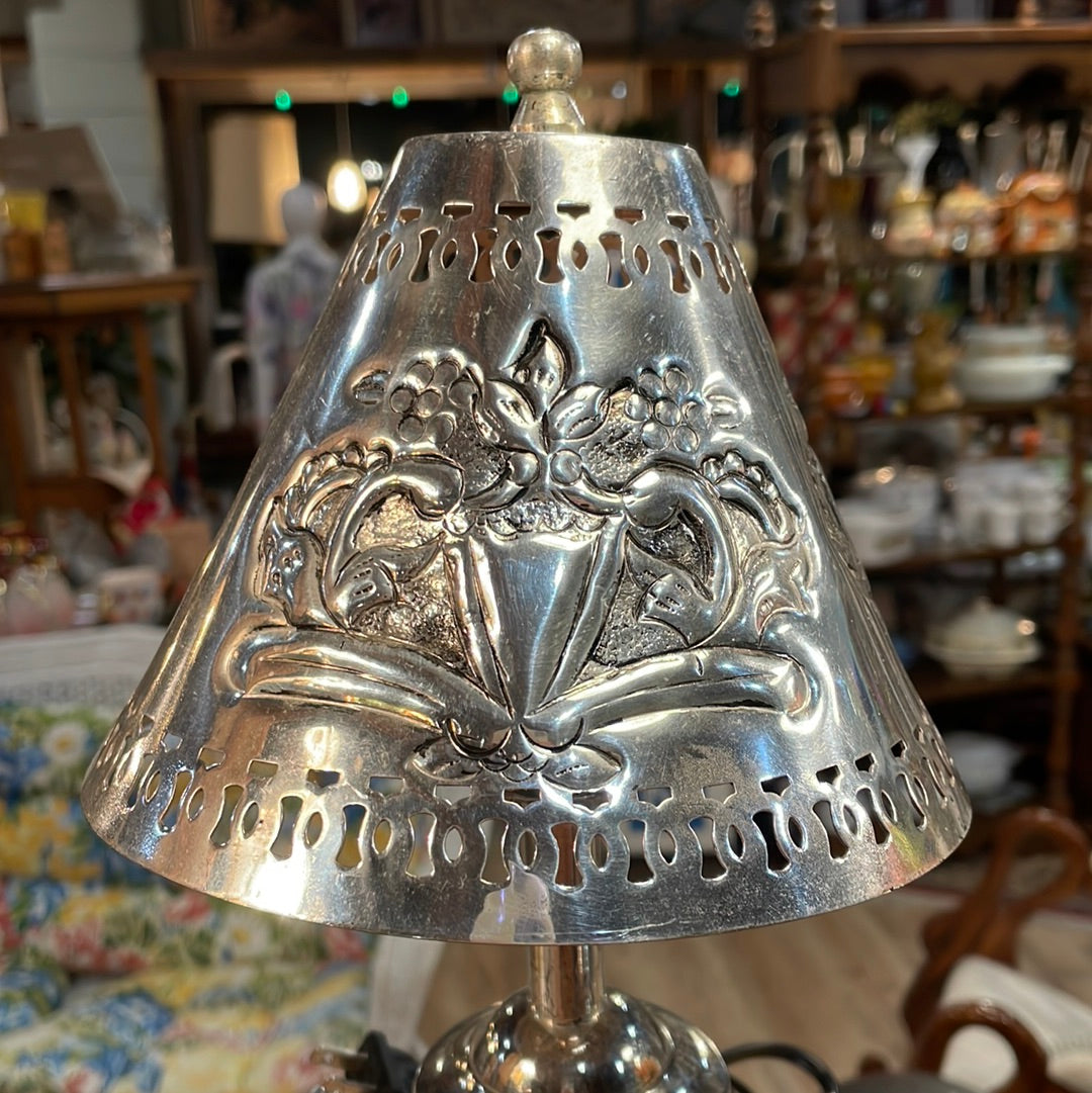 Silver Coffee Pot Lamp