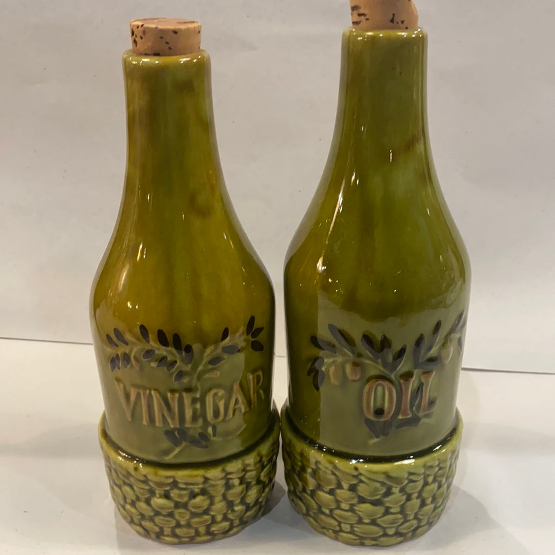 1966 Vtg LA Pottery Vinegar & Olive Oil Jar