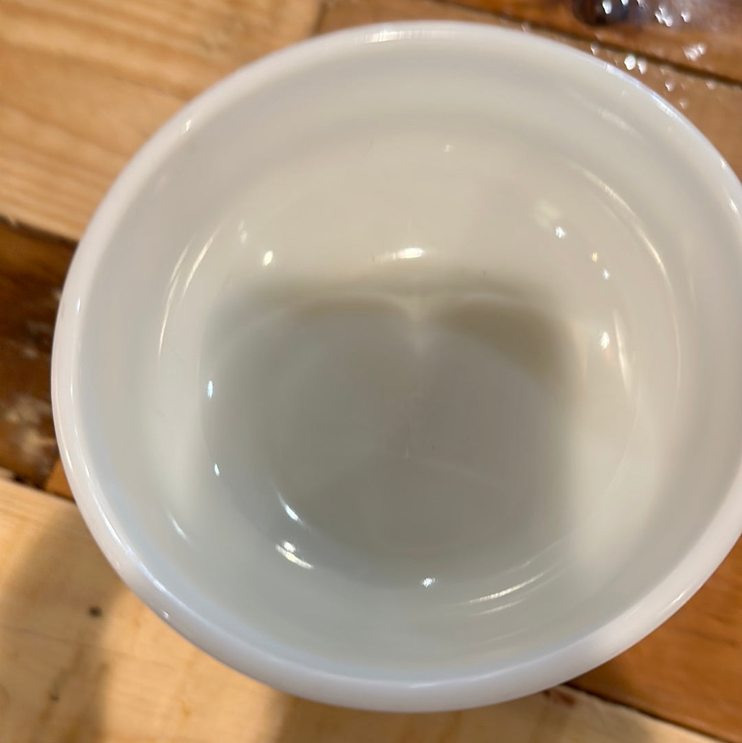 Vtg Corningware Pyrex Milk Glass Blue Striped Bowl Set