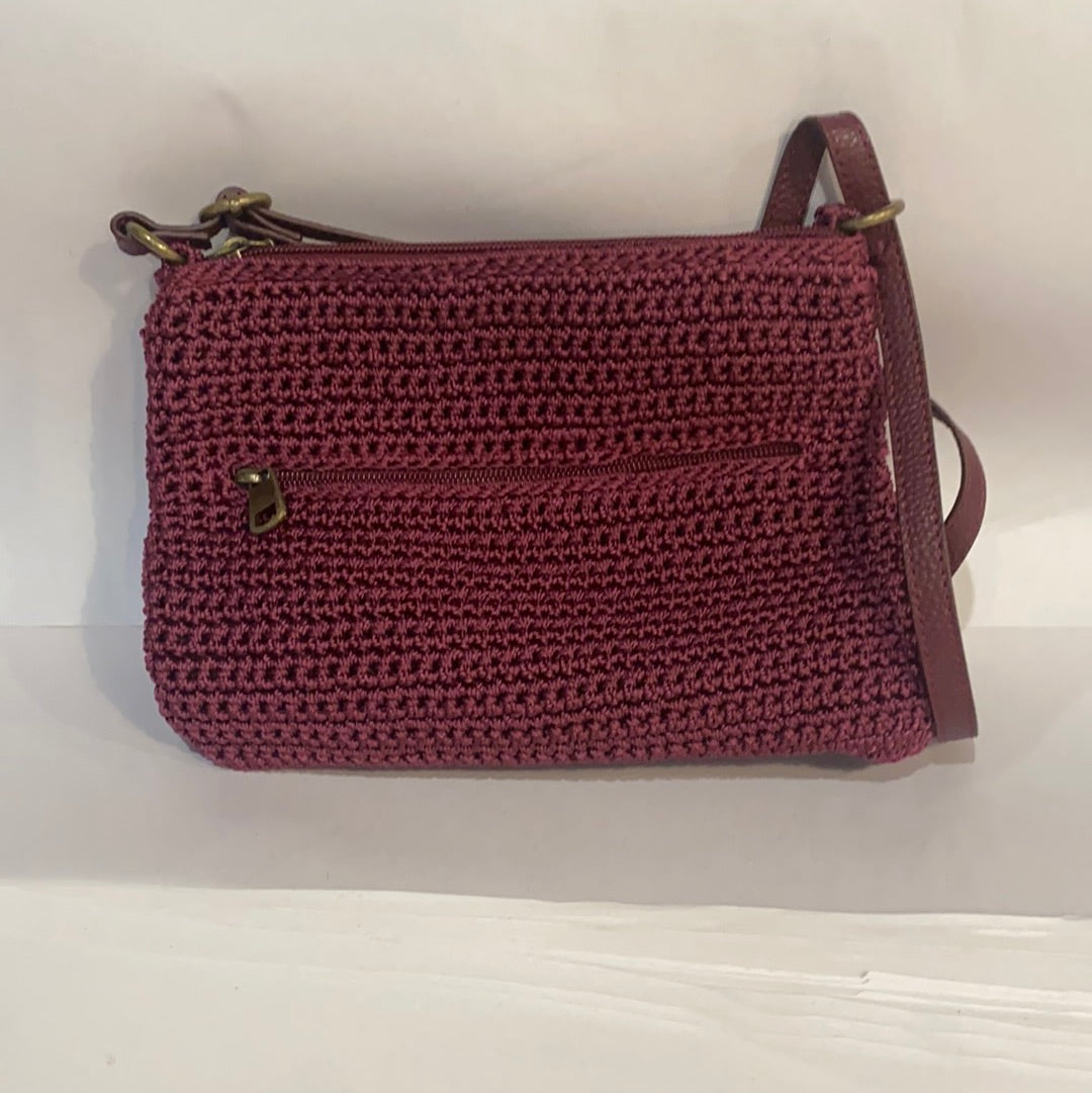 The Sak Maroon Crochet Bag