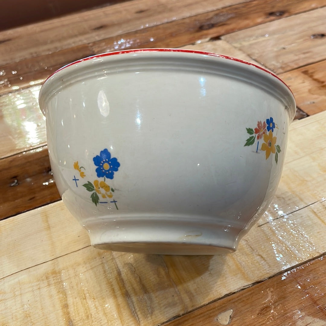 1930's Kitchen Kraft Small Floral Mixing Bowl