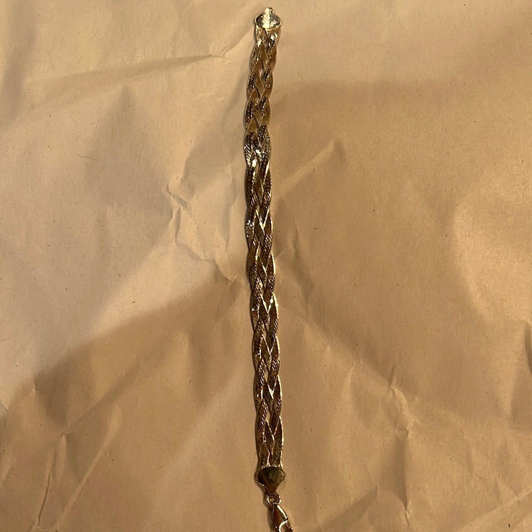 Braided Sterling Silver Italian Bracelet