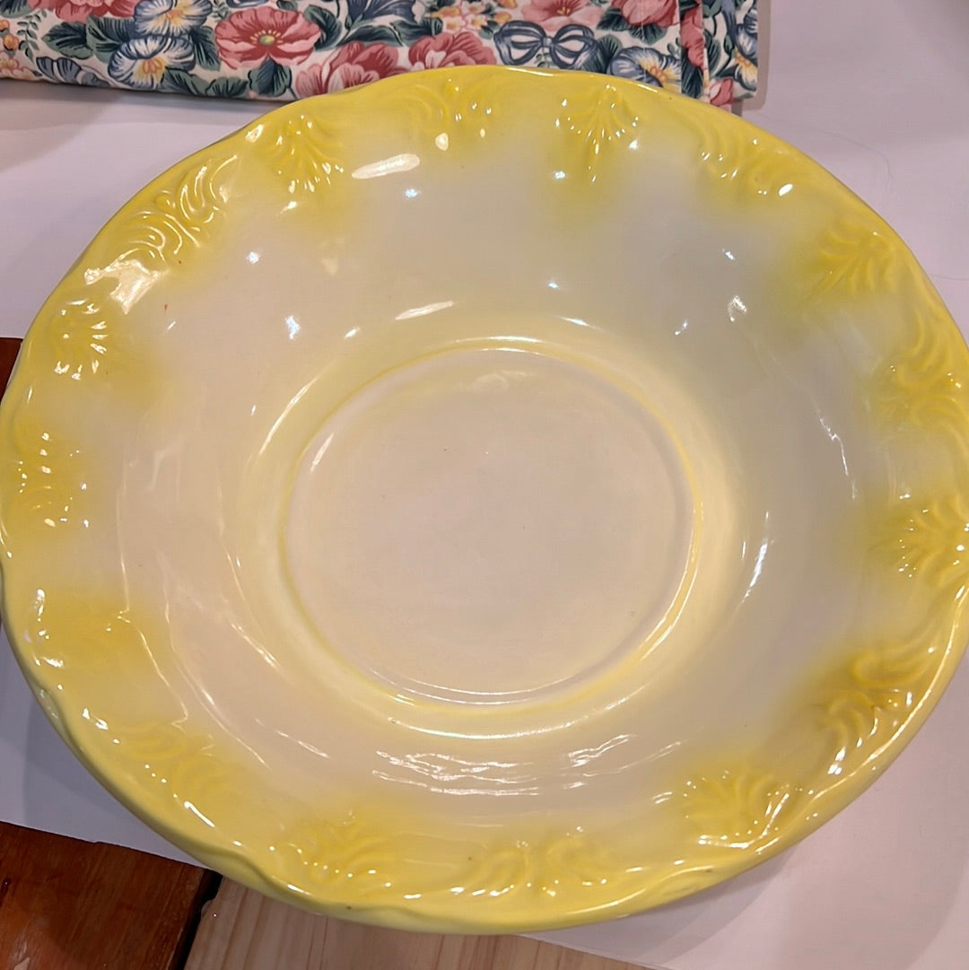 Hand Painted Yellow Ceramic Bowl