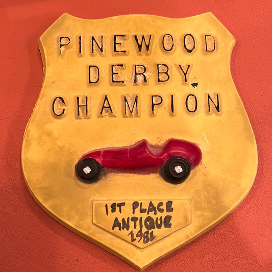 Boy Scout Pinewood Derby Champion Plaque