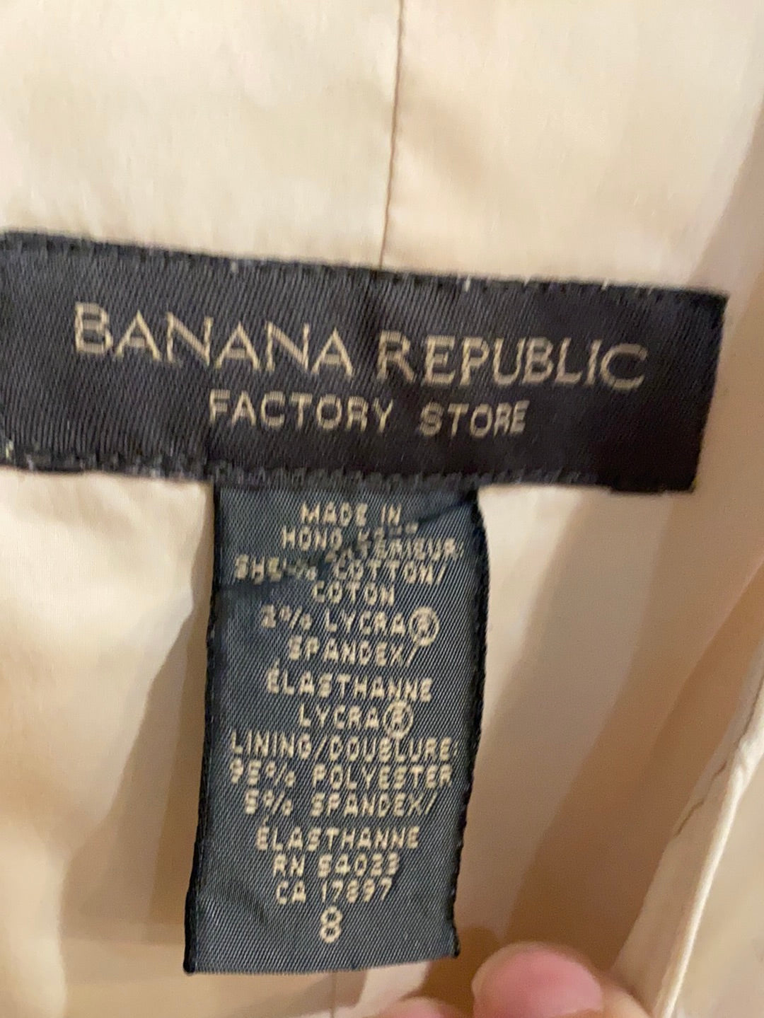 Banana Republic White Embroidered Dress Size 8