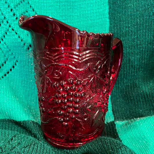 Vtg Imperial Glass Ruby Red Pitcher