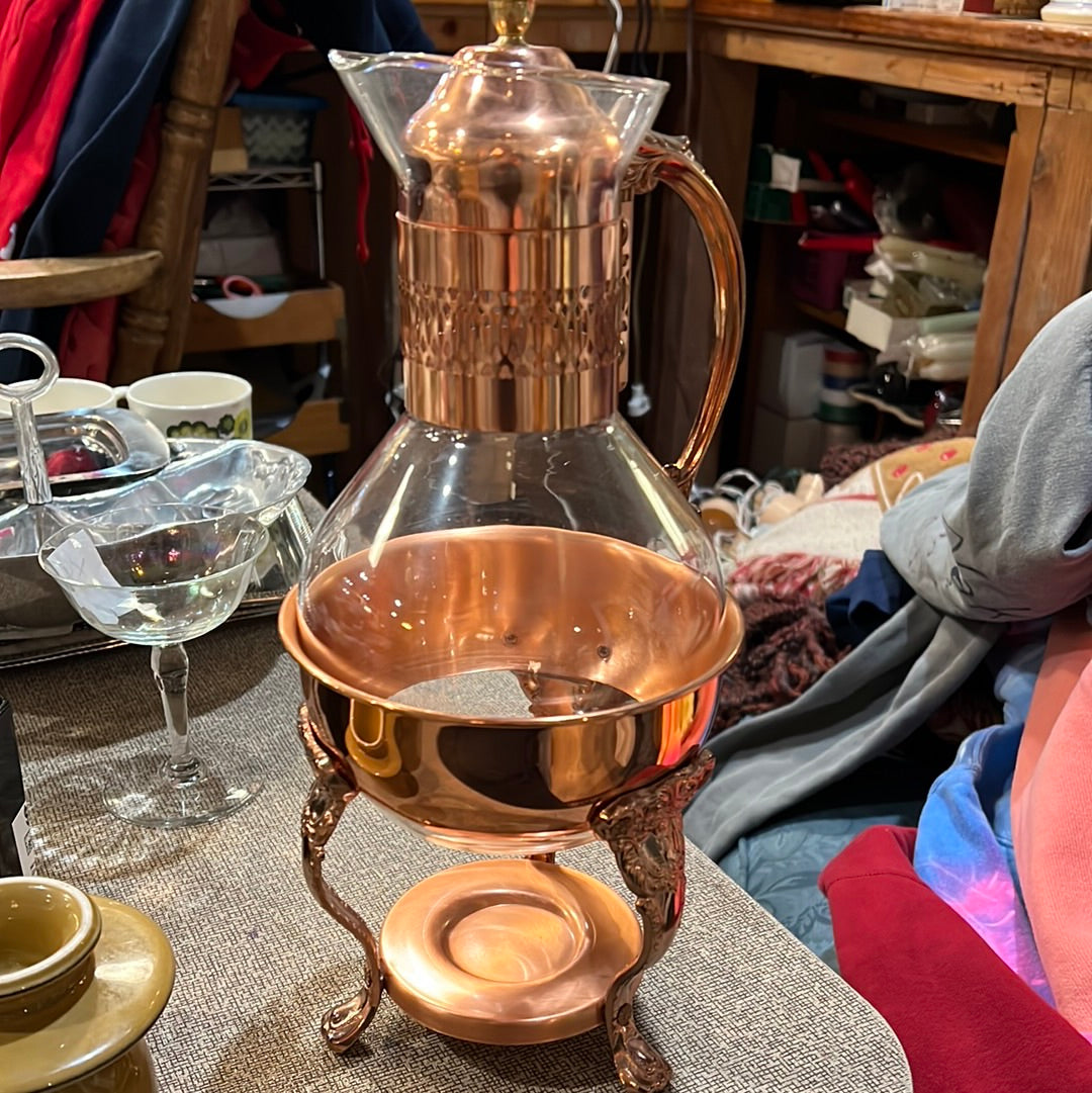 Vtg Copper Coffee Carafe