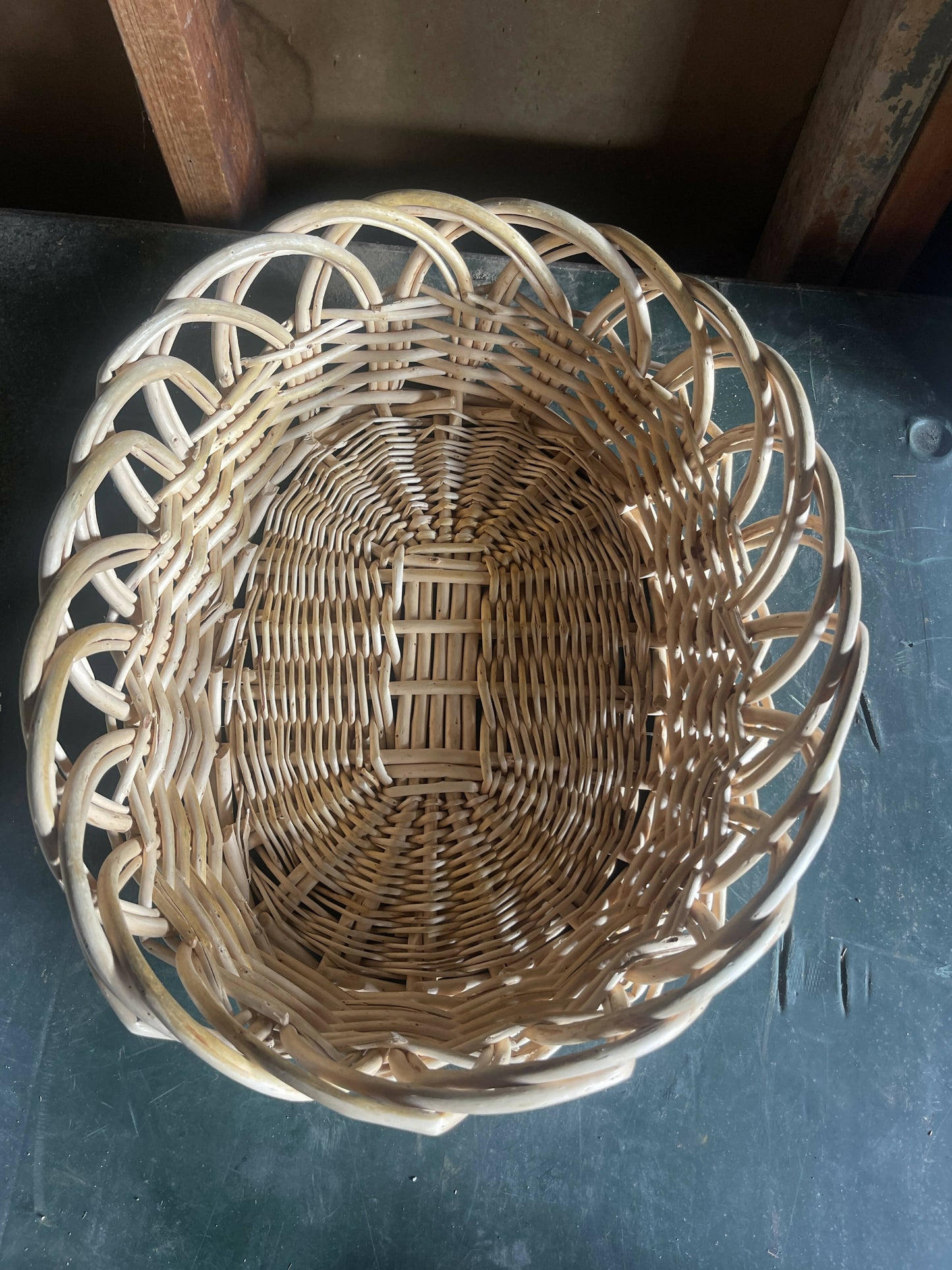 Vintage Oval Wicker Basket