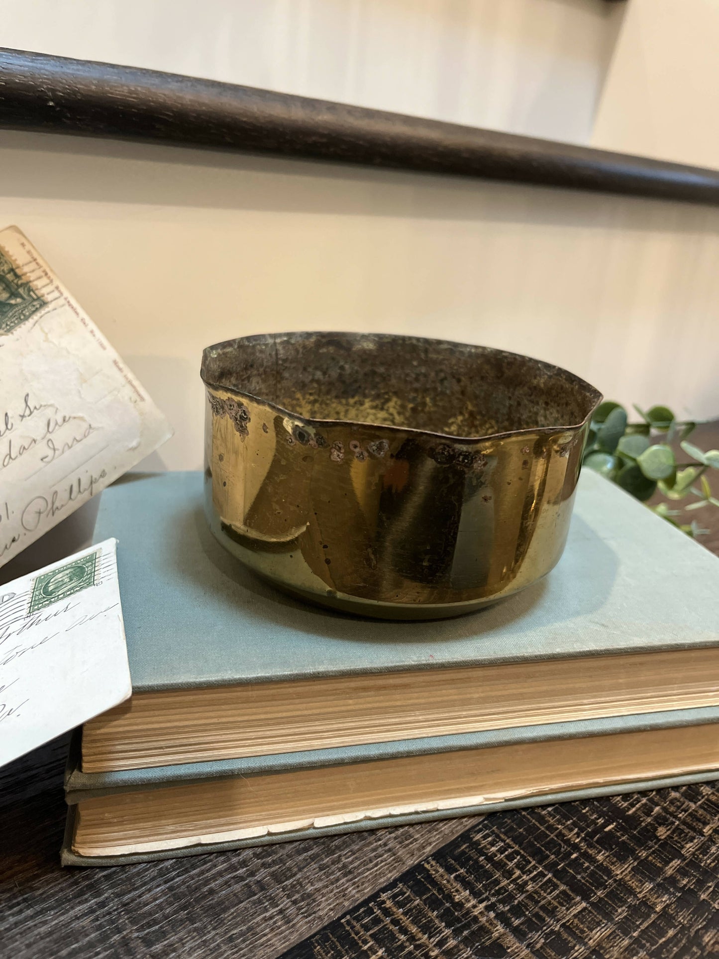 Mid Century (1950s-60s) Artistic Line Solid Brass Bowl