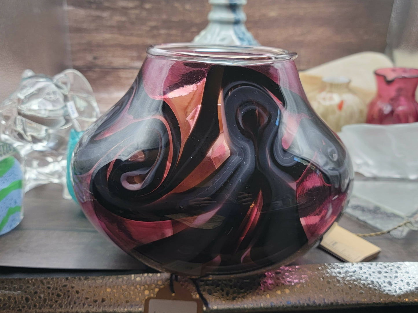 Dehanna Jones art glass bowl signed