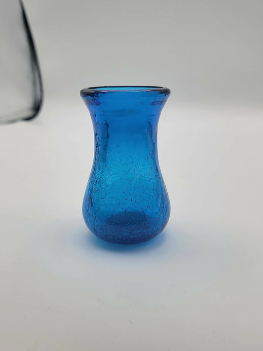 Small blue crackle vase