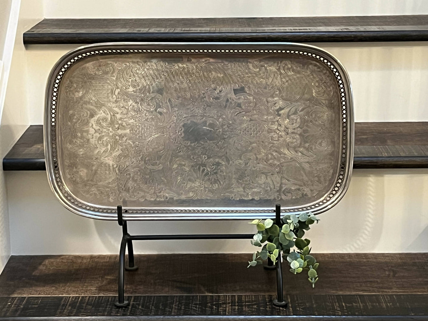 Vintage Silver Plated Rectangular Serving Tray